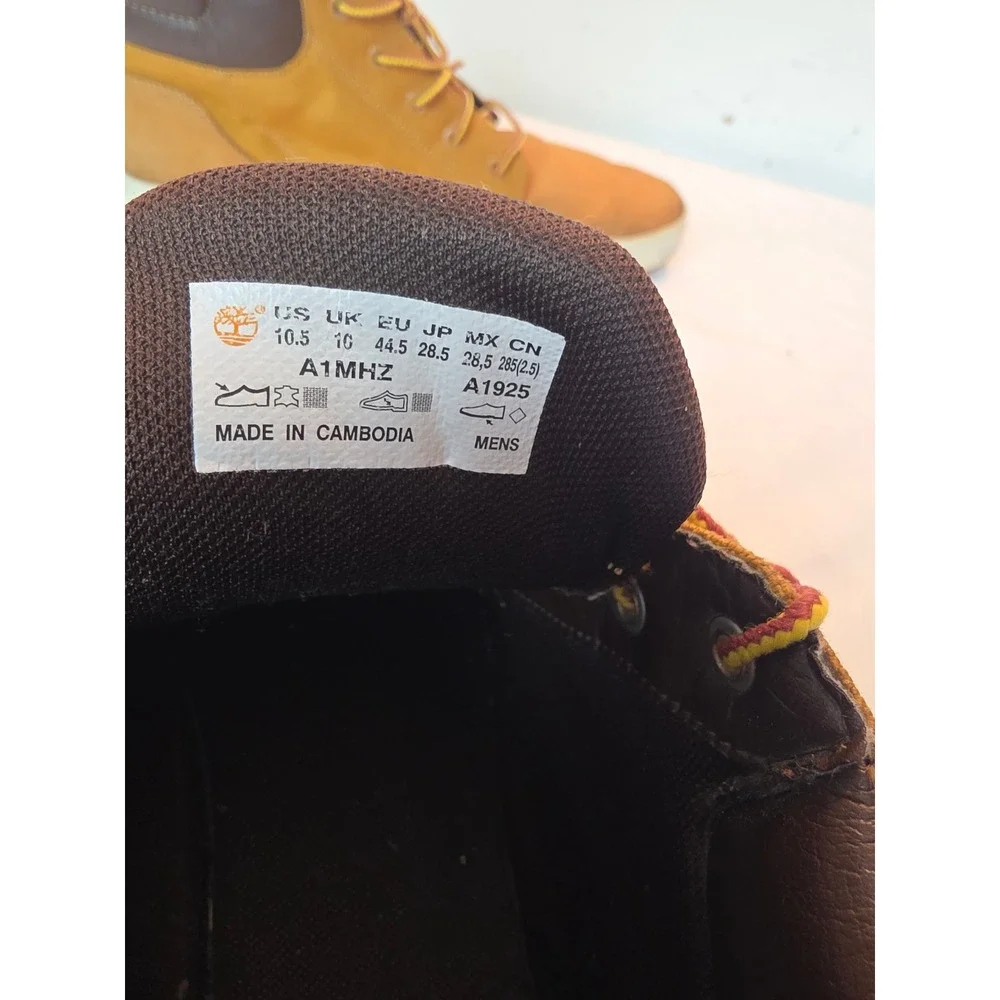 Timberland Davis Square Chukka Boots Wheat Nubuck Cordura Mens 10.5 A1MHZ